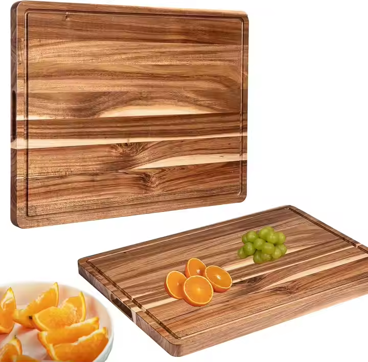 Home Kitchen Wooden Chopping Board With Grooves01