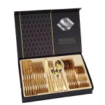 Customizable European Style Stainless Steel Household Western Style Cutlery Box Set